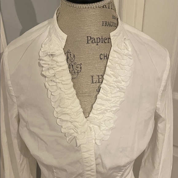 The Limited White Ruffled Blouse - Picture 2 of 3